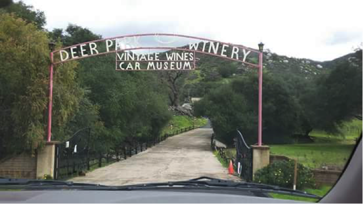 Entrance to the Winery & Car Museum, open Friday through Sunday.