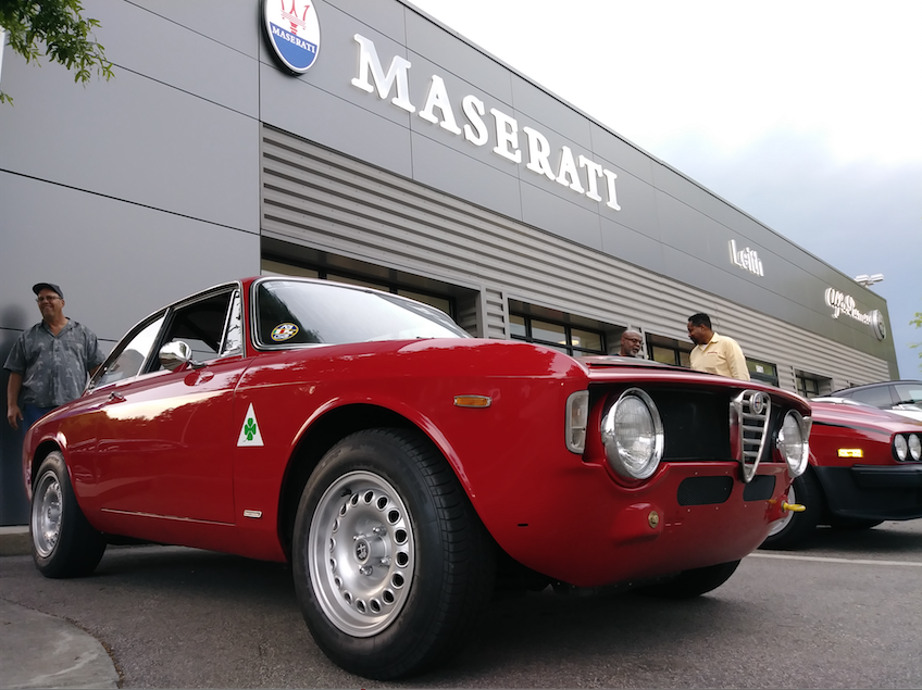 This red Alfa Romeo GTA Junior is an example of one of the rare cars on display opening night.