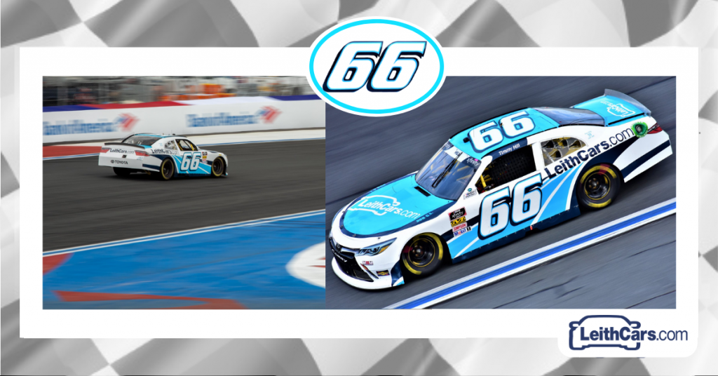 Timmy Hill's #66 LeithCars.com Toyota in action at the Charlotte Roval on September 29th, 2018