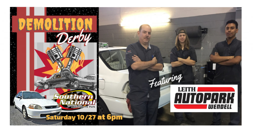 "We built this Civic, we built this Civic to rock n' roll." The Leth Buick GMC team behind Amber's demo derby build.