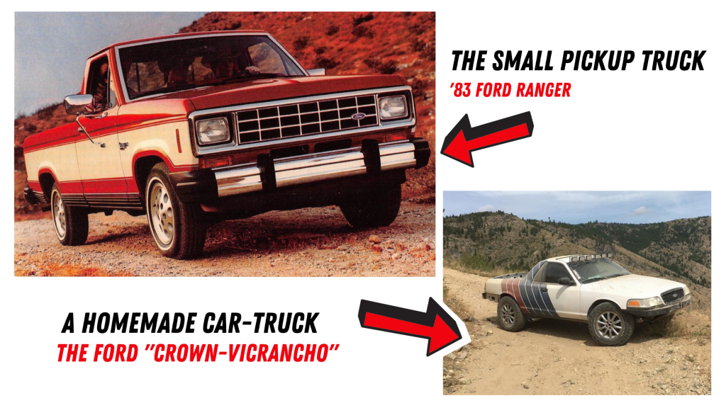 1983 Ford Ranger and custom Ford car-truck