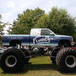 A Twelve Foot Tall Monster Truck + Friday Night Racing = LeithCars.com Night at Wake County Speedway