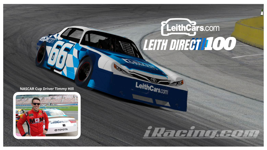 NASCAR iRacing Pro Invitational Series Champ Timmy Hill to Compete in Virtual Leith Direct 100.